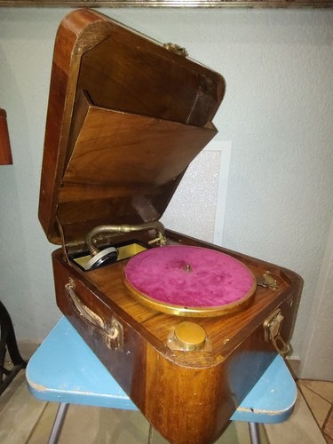 Old portable suitcase - portable,